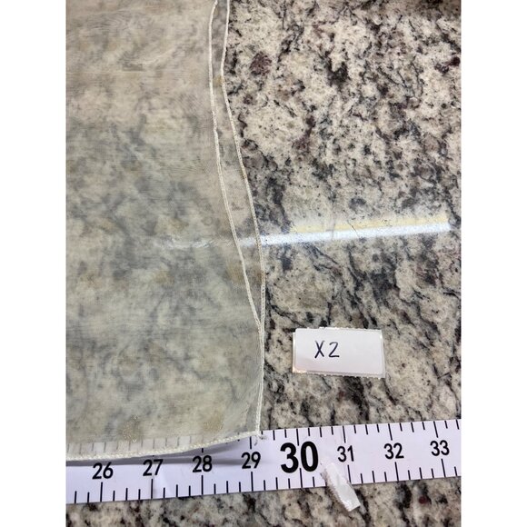 Ivory Sheer Rectangle Scarf Lightweight Romantic Wrap Minimalist Layer - Picture 5 of 7